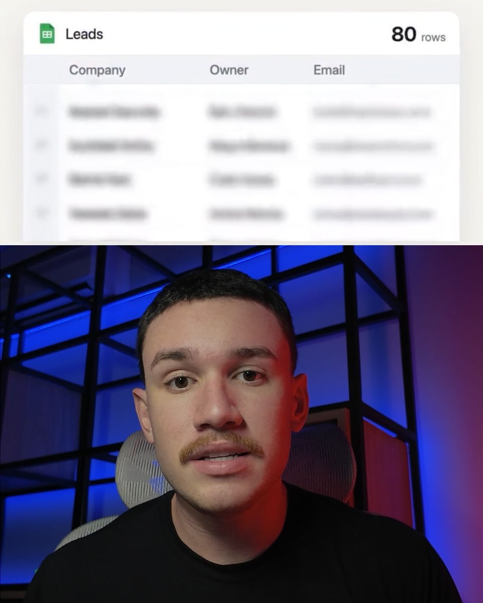 A lista de leads que o Claude monta sozinho
